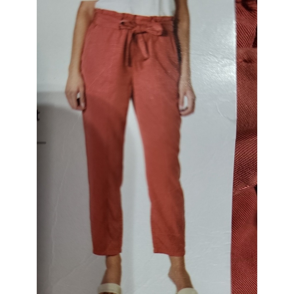 Social Standard by Sanctuary Melody Paperbag Waist Pants Marsala‎ Size Large